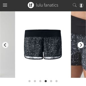 Lululemon Speed Short 2.5” Mini Splatter W/B